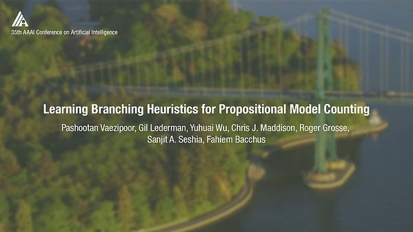 Learning Branching Heuristics for Propositional Model Counting