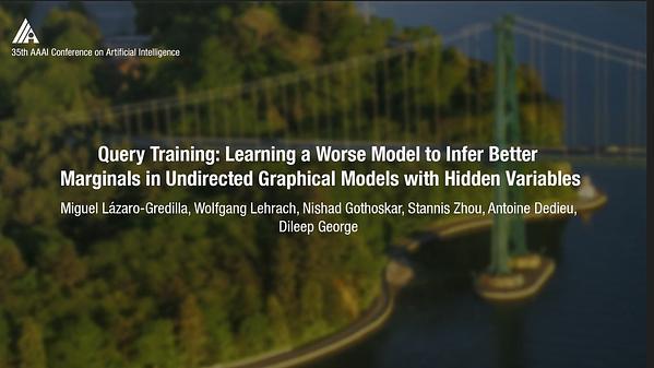 Query Training: Learning a Worse Model to Infer Better Marginals in Undirected Graphical Models with Hidden Variables