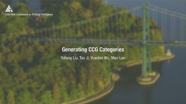 Generating CCG Categories