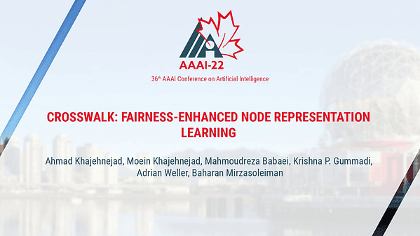 CrossWalk: Fairness-Enhanced Node Representation Learning