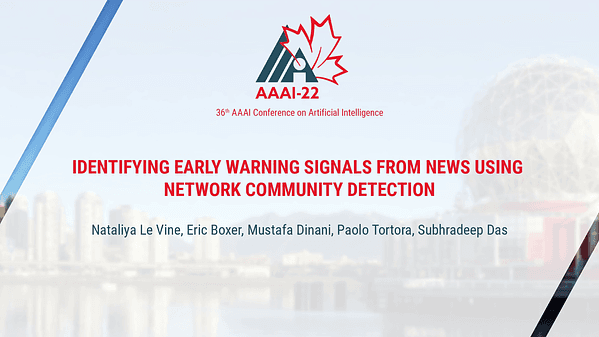 Identifying Early Warning Signals from News Using Network Community Detection