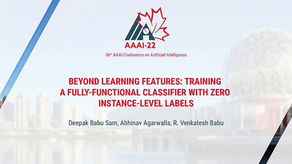 Beyond Learning Features: Training a Fully-functional Classifier with ZERO Instance-level Labels