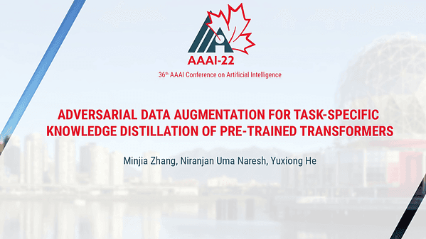 Adversarial Data Augmentation for Task-Specific Knowledge Distillation of Pre-Trained Transformers