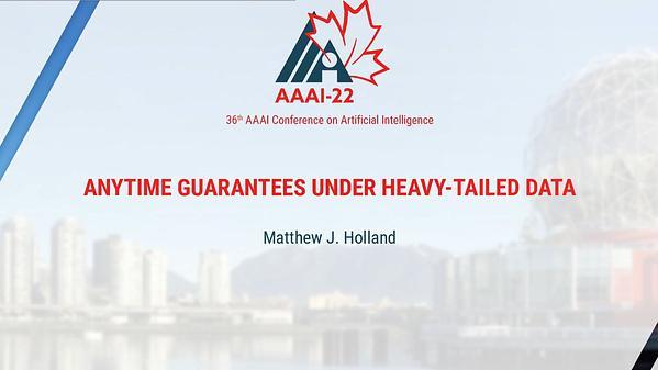 Anytime Guarantees Under Heavy-Tailed Data