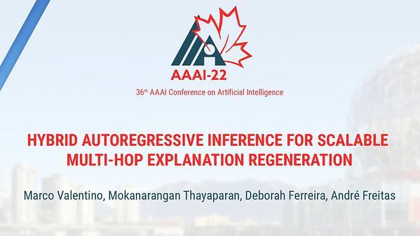 Hybrid Autoregressive Inference for Scalable Multi-Hop Explanation Regeneration