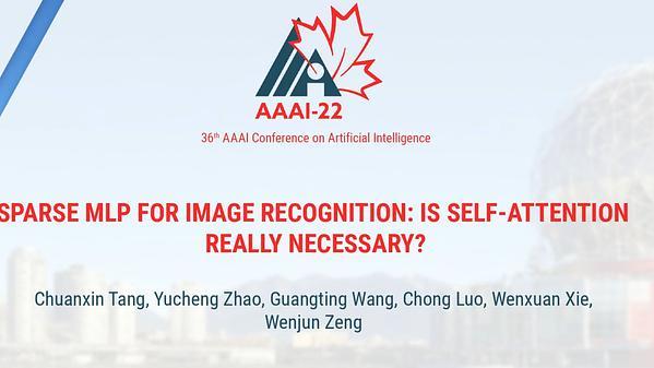 Sparse MLP for Image Recognition: Is Self-Attention Really Necessary?