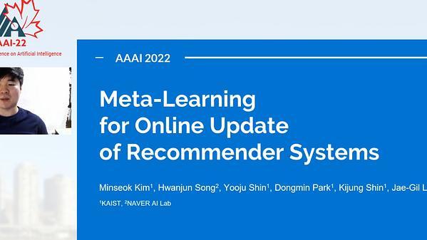 Meta-Learning for Online Update of Recommender Systems