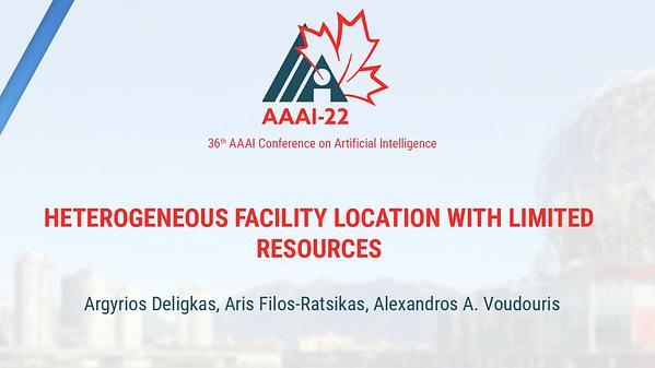 Heterogeneous Facility Location with Limited Resources