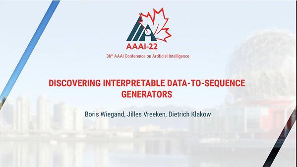 Discovering Interpretable Data-to-Sequence Generators