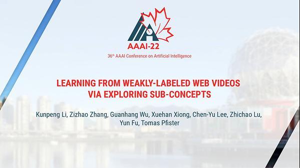 Learning from Weakly-Labeled Web Videos via Exploring Sub-Concepts