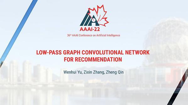 Low-Pass Graph Convolutional Network for Recommendation