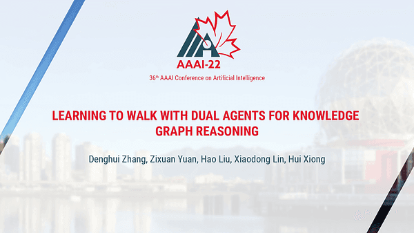 Learning to Walk with Dual Agents for Knowledge Graph Reasoning