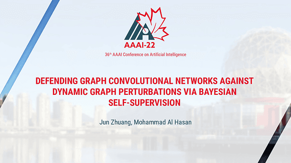 Defending Graph Convolutional Networks Against Dynamic Graph Perturbations via Bayesian Self-Supervision