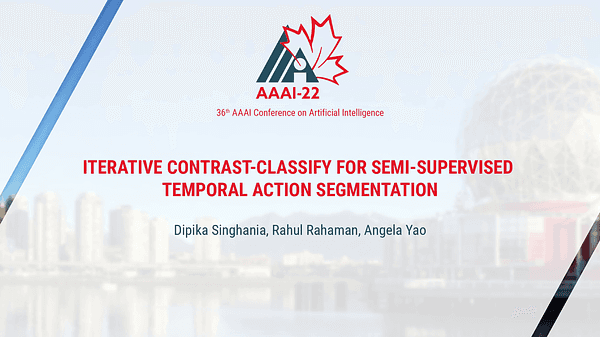 Iterative Contrast-Classify for Semi-Supervised Temporal Action Segmentation