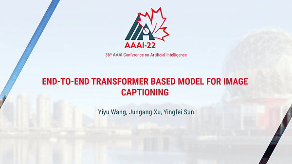 End-to-End Transformer Based Model for Image Captioning