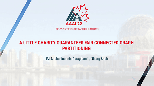 A Little Charity Guarantees Fair Connected Graph Partitioning