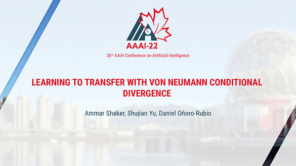 Learning to Transfer with von Neumann Conditional Divergence