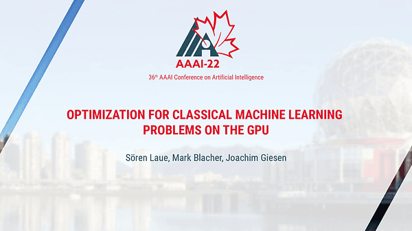 Optimization for Classical Machine Learning Problems on the GPU