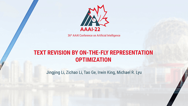 Text Revision by On-the-Fly Representation Optimization