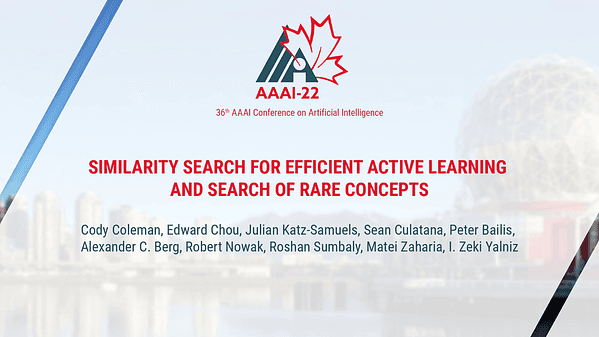 Similarity Search for Efficient Active Learning and Search of Rare Concepts