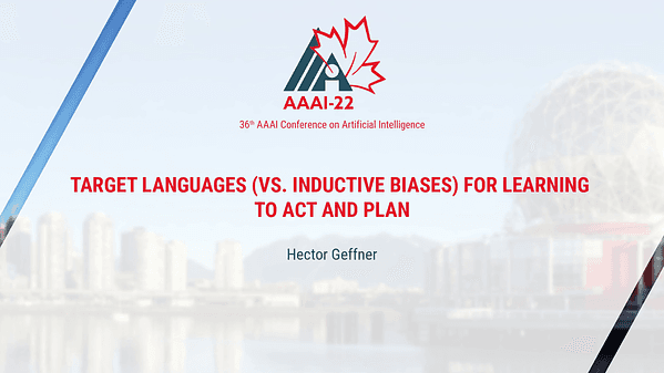 Target Languages (vs. Inductive Biases) for Learning to Act and Plan