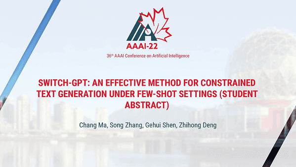 Switch-GPT: An Effective Method for Constrained Text Generation under Few-Shot Settings (Student Abstract)