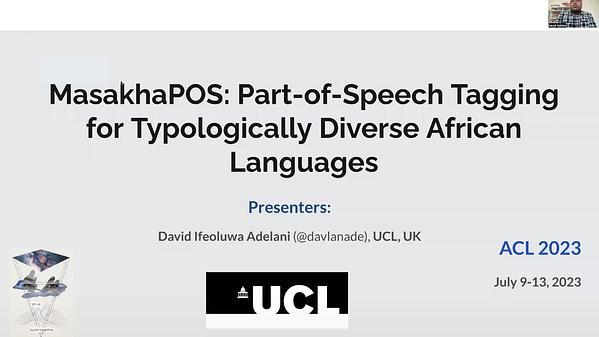 MasakhaPOS: Part-of-Speech Tagging for Typologically Diverse African languages