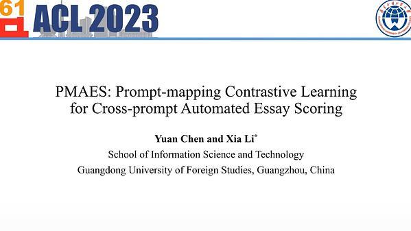 PMAES: Prompt-mapping Contrastive Learning for Cross-prompt Automated Essay Scoring