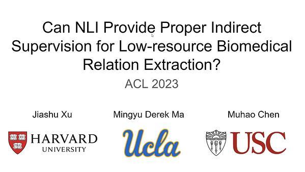 Can NLI Provide Proper Indirect Supervision for Low-resource Biomedical Relation Extraction?