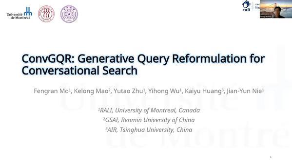 ConvGQR: Generative Query Reformulation for Conversational Search