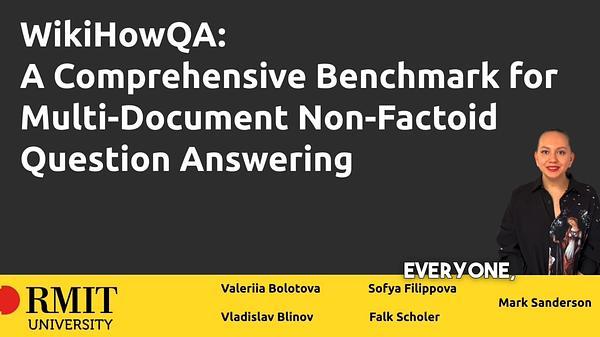 WikiHowQA: A Comprehensive Benchmark for Multi-Document Non-Factoid Question Answering