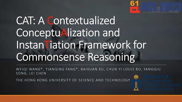 CAT: A Contextualized Conceptualization and Instantiation Framework for Commonsense Reasoning