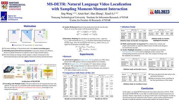 MS-DETR: Natural Language Video Localization with Sampling Moment-Moment Interaction