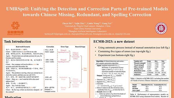 UMRSpell: Unifying the Detection and Correction Parts of Pre-trained Models towards Chinese Missing, Redundant, and Spelling Correction