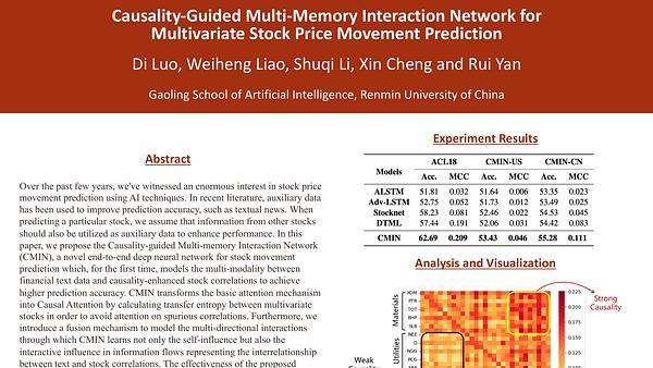 Causality-Guided Multi-Memory Interaction Network for Multivariate Stock Price Movement Prediction