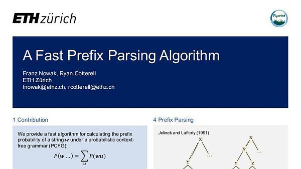 A Fast Algorithm for Computing Prefix Probabilities