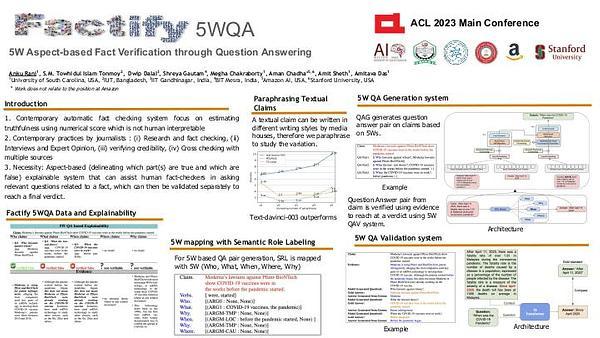 FACTIFY-5WQA: 5W Aspect-based Fact Verification through Question Answering