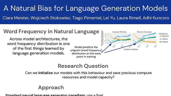 A Natural Bias for Language Generation Models