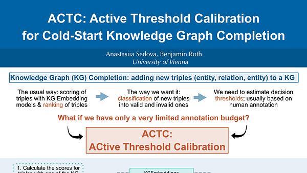 ACTC: Active Threshold Calibration for Cold-Start Knowledge Graph Completion