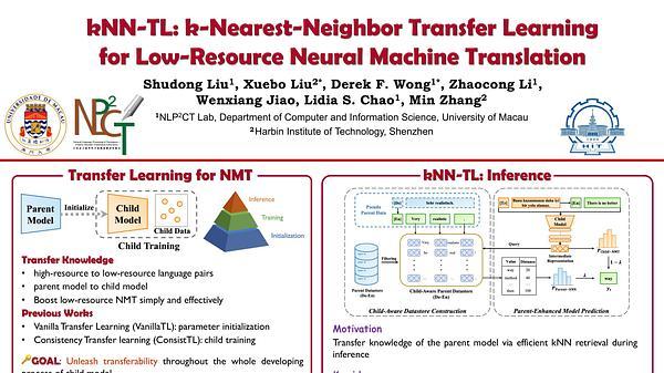 kNN-TL: k-Nearest-Neighbor Transfer Learning for Low-Resource Neural Machine Translation