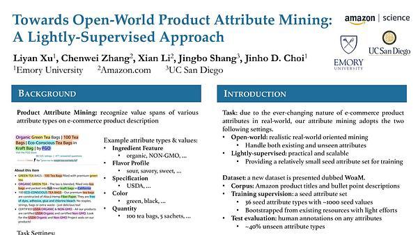 Towards Open-World Product Attribute Mining: A Lightly-Supervised Approach