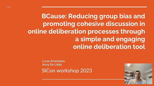 BCause: Reducing group bias and promoting cohesive discussion in online deliberation processes through a simple and engaging online deliberation tool