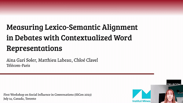 Measuring Lexico-Semantic Alignment in Debates with Contextualized Word Representations