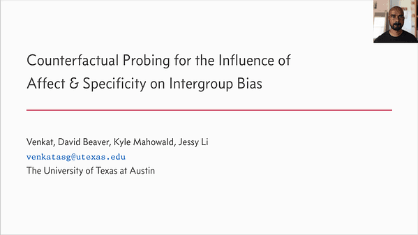 Counterfactual Probing for the influence of affect and specificity on Intergroup Bias