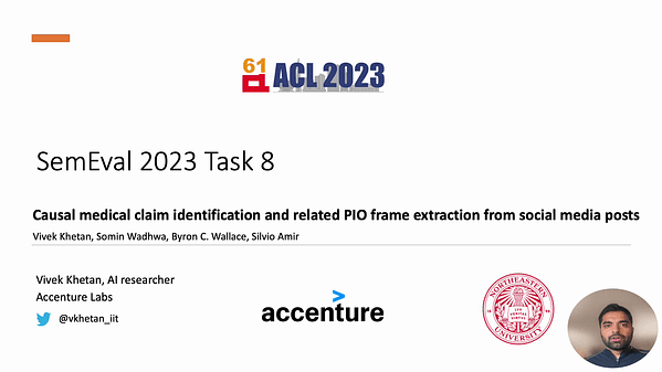 SemEval 2023 Task 8: Causal Medical Claim Identification and Related PIO Frame Extraction from Social Media Posts