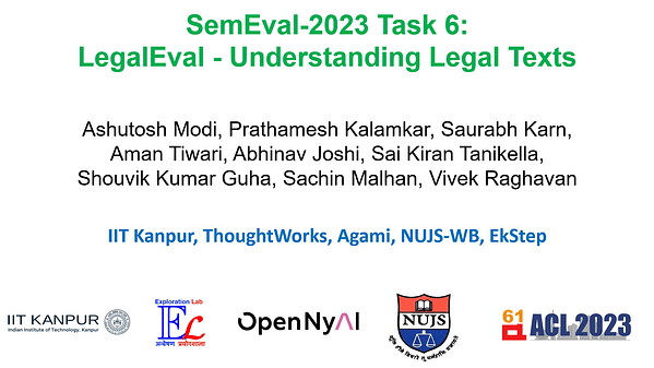 SemEval 2023 Task 6: LegalEval - Understanding Legal Texts