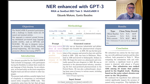 RIGA at SemEval-2023 Task 2: NER Enhanced with GPT-3