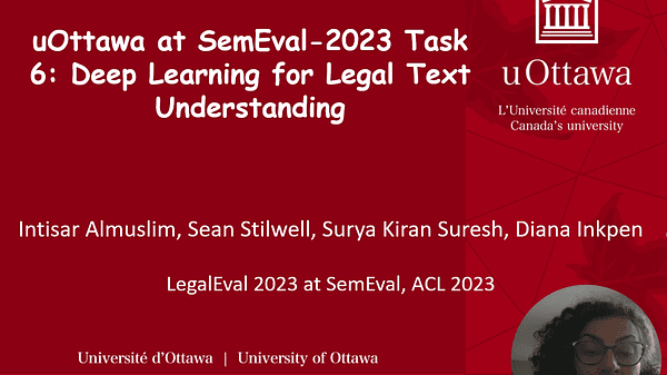 uOttawa at SemEval-2023 Task 6: Deep Learning for Legal Text Understanding