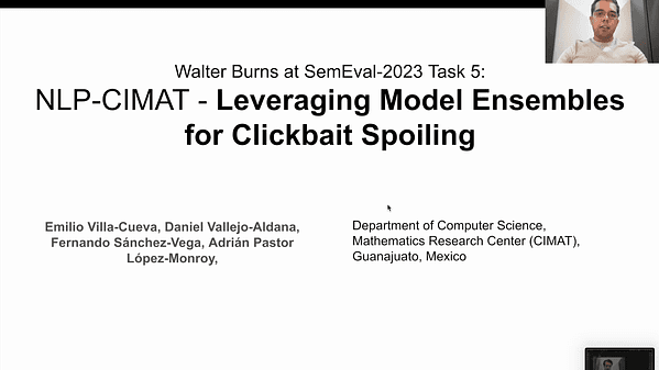 Walter Burns at SemEval-2023 Task 5: NLP-CIMAT - Leveraging Model Ensembles for Clickbait Spoiling