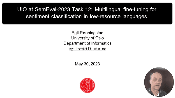 UIO at SemEval-2023 Task 12: Multilingual Fine-tuning for Sentiment Classification in Low-resource Languages